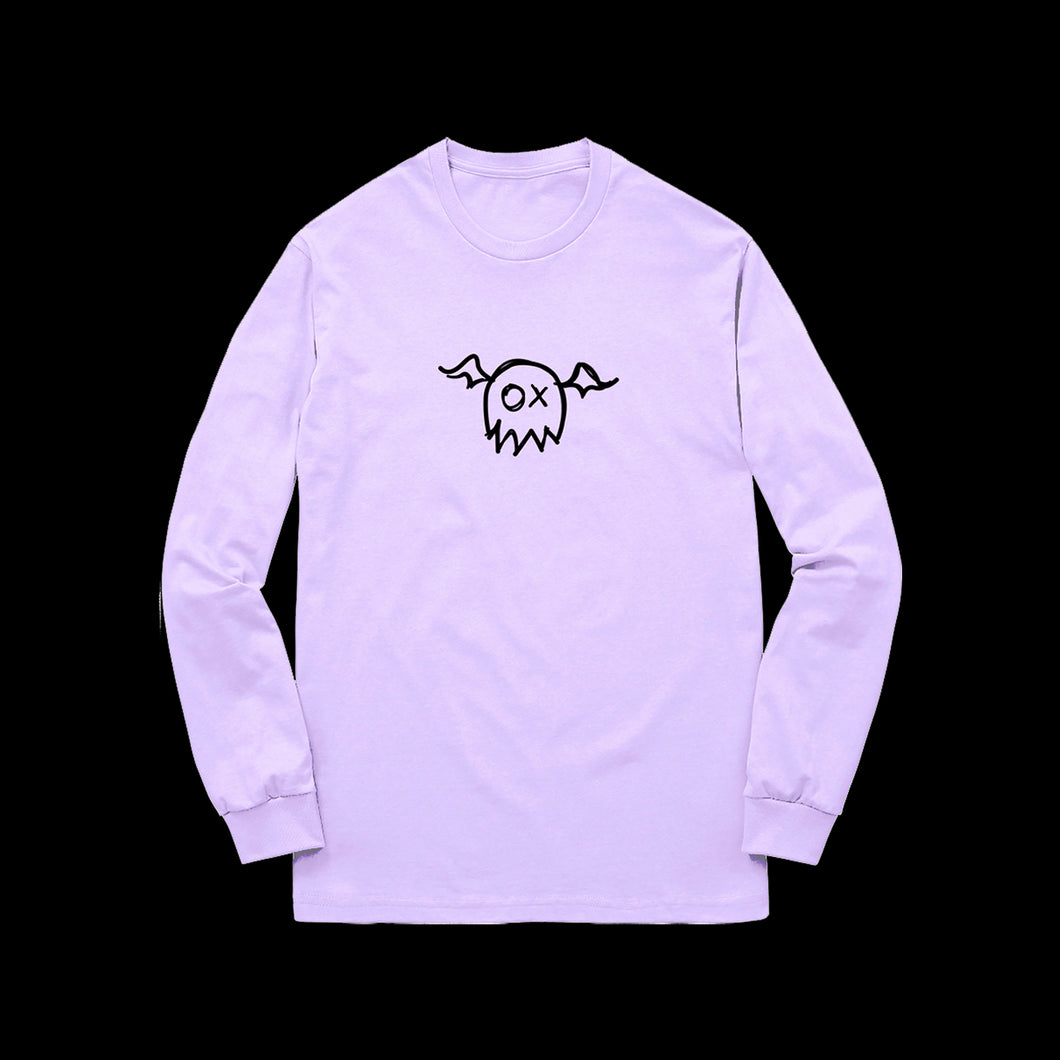 Camylio Monsters In My Head Lavender LS Tee